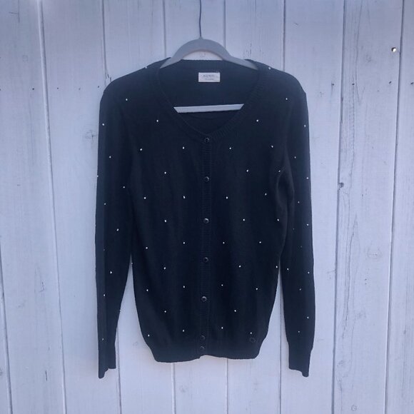 Anthropologie Sweaters - Anthropologie Numph Button Front Polka Dot Sweater